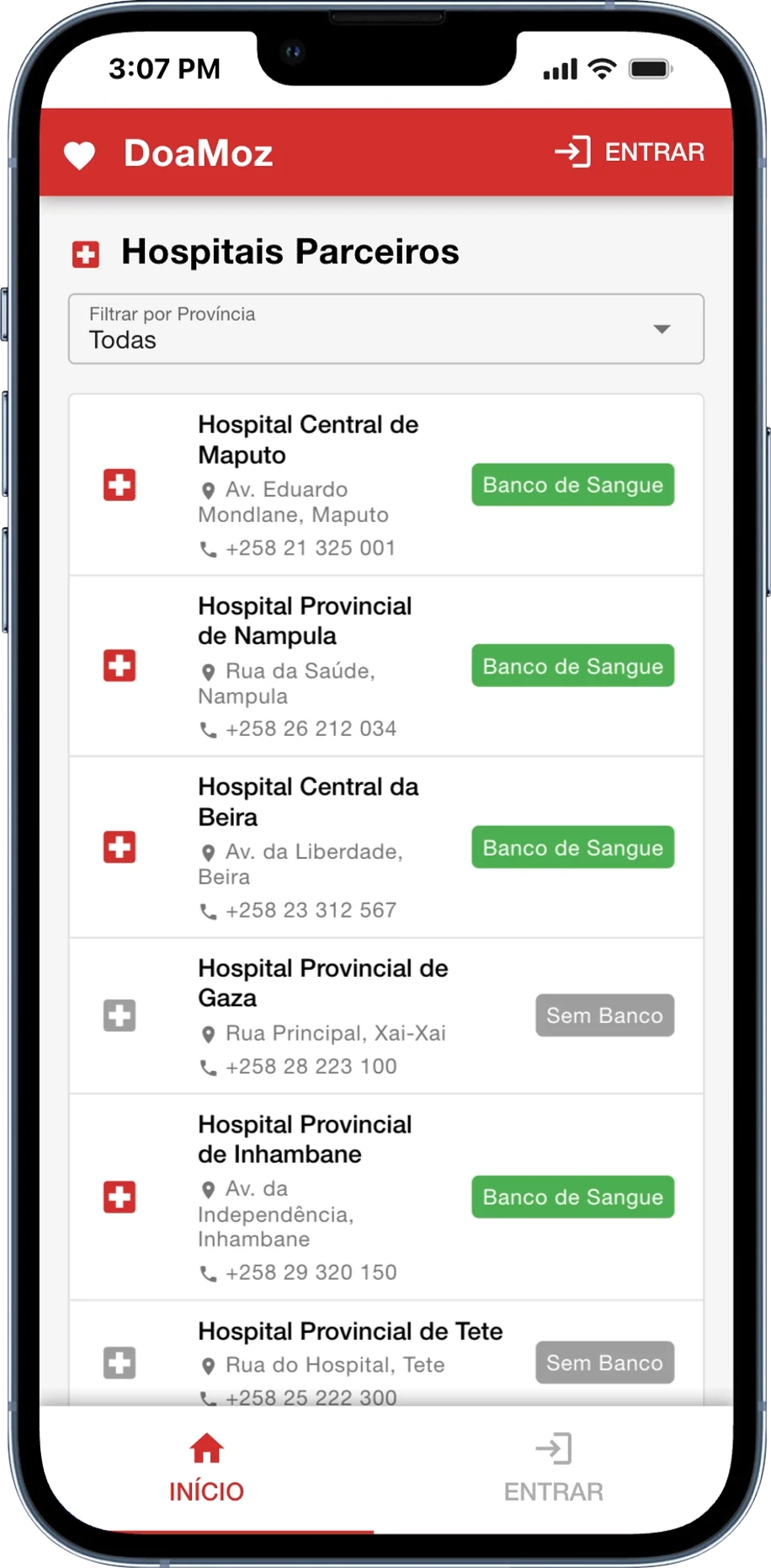 DoaMoz – Sistema de Gestão de Dadores de Sangue – screenshot 4