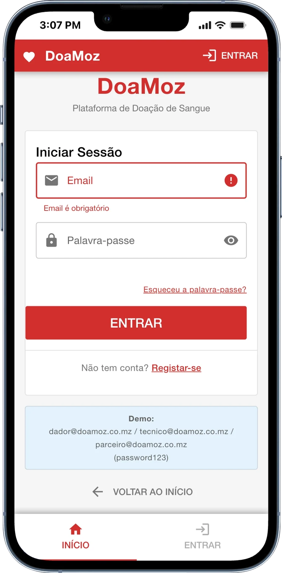 DoaMoz – Sistema de Gestão de Dadores de Sangue – screenshot 5