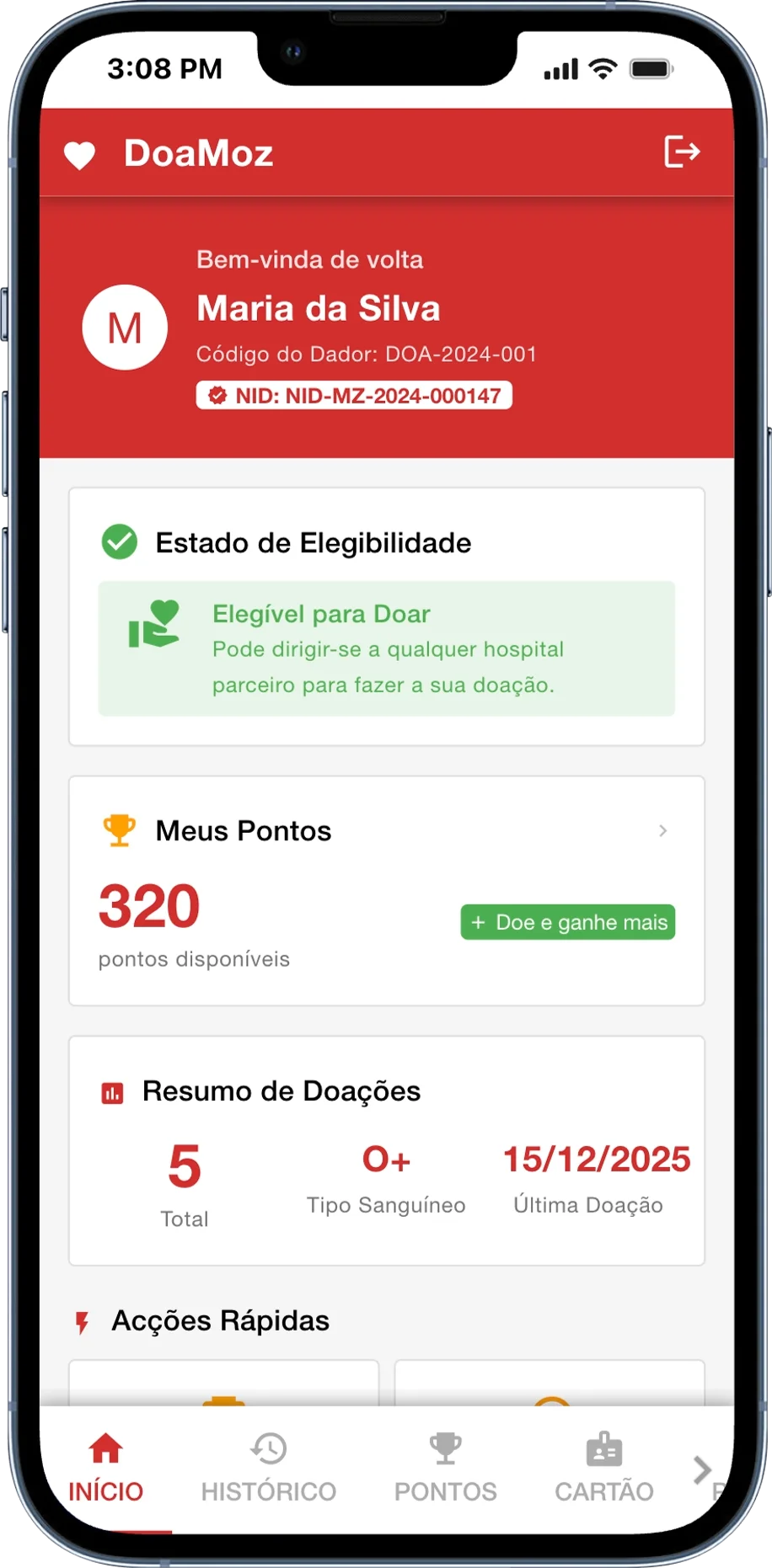 DoaMoz – Sistema de Gestão de Dadores de Sangue – screenshot 6