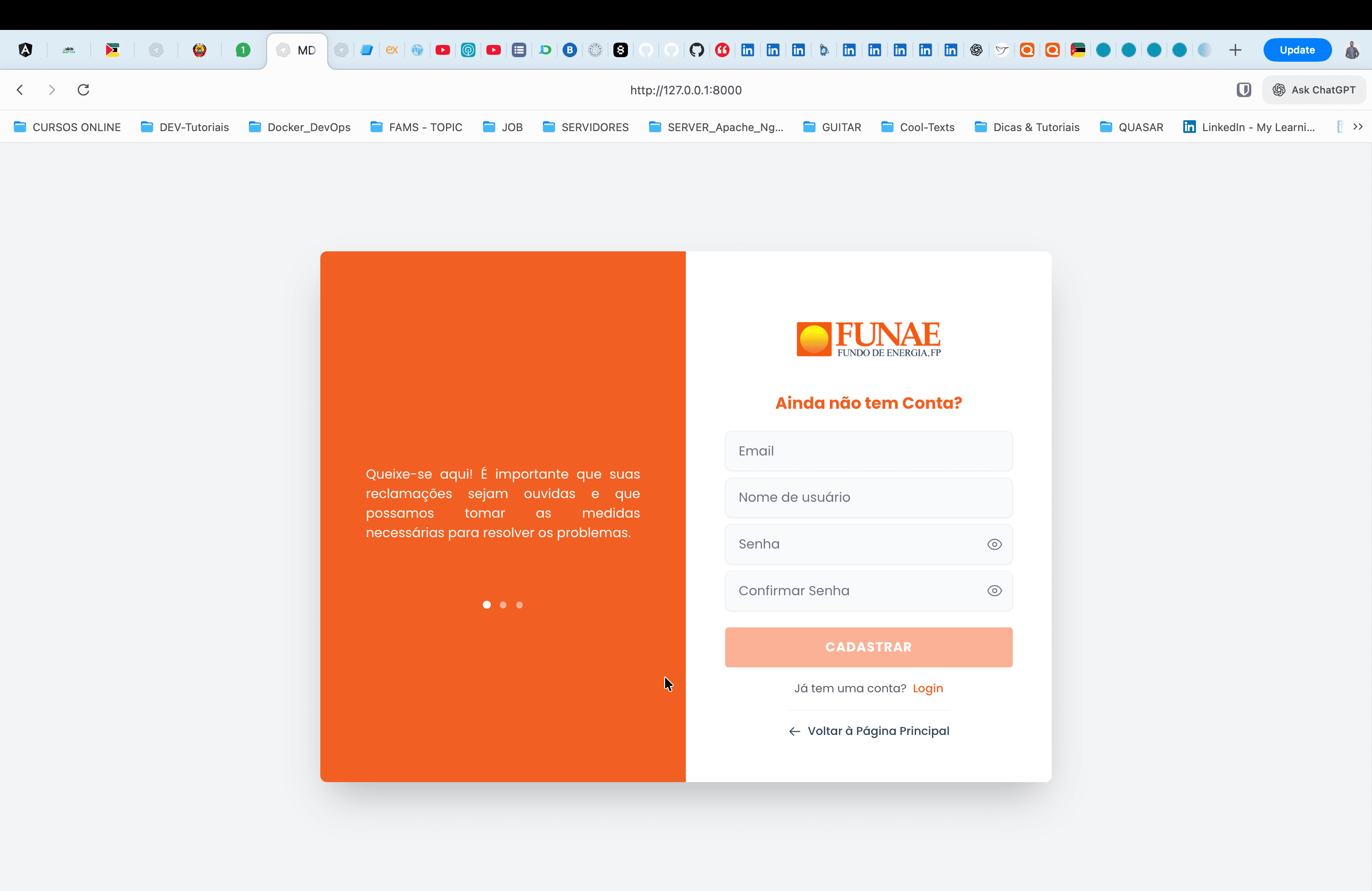 FUNAE – Plataforma de Mecanismo de Queixas e Reclamações (GRM) – screenshot 2
