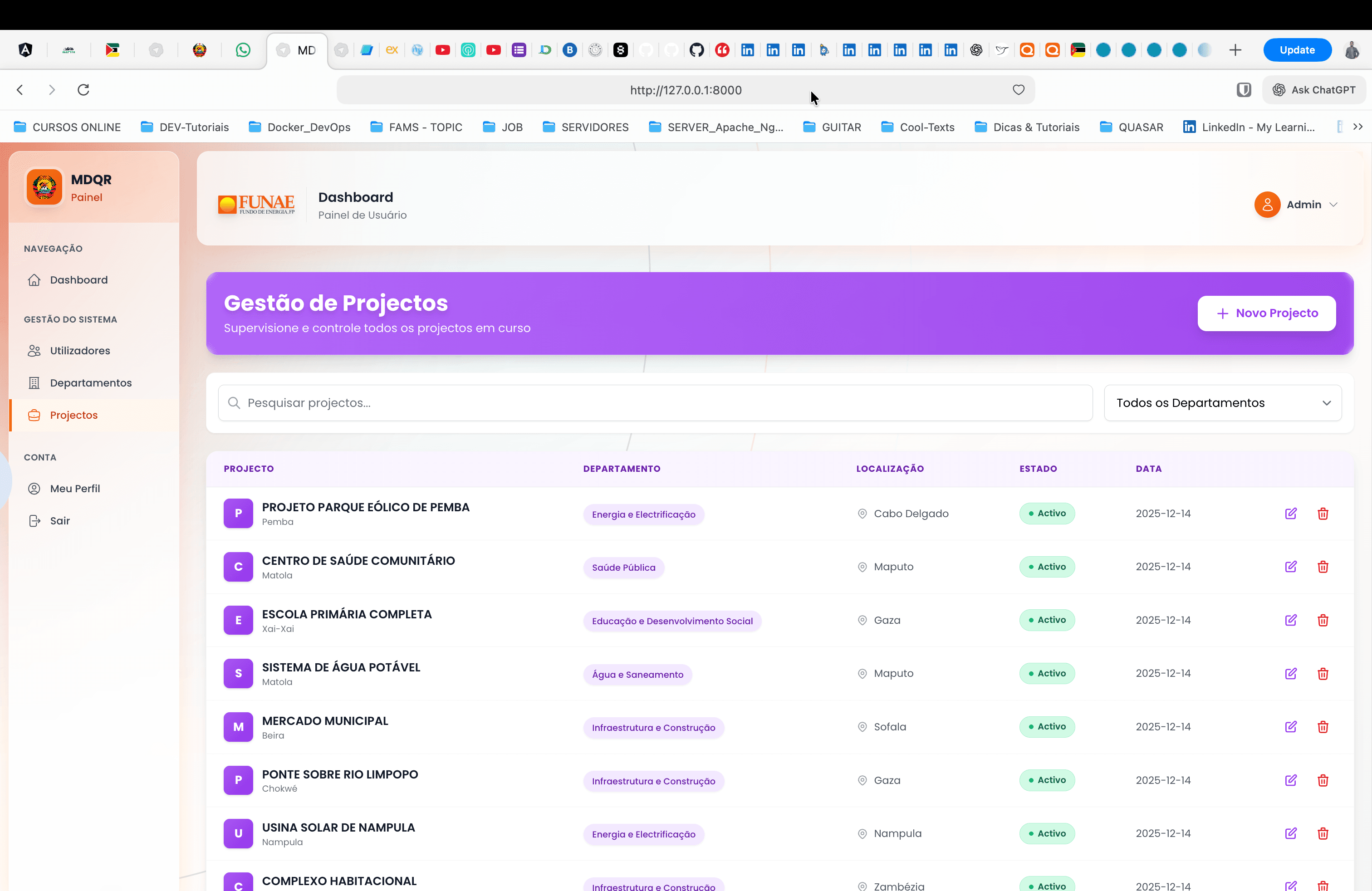 FUNAE – Plataforma de Mecanismo de Queixas e Reclamações (GRM) – screenshot 6