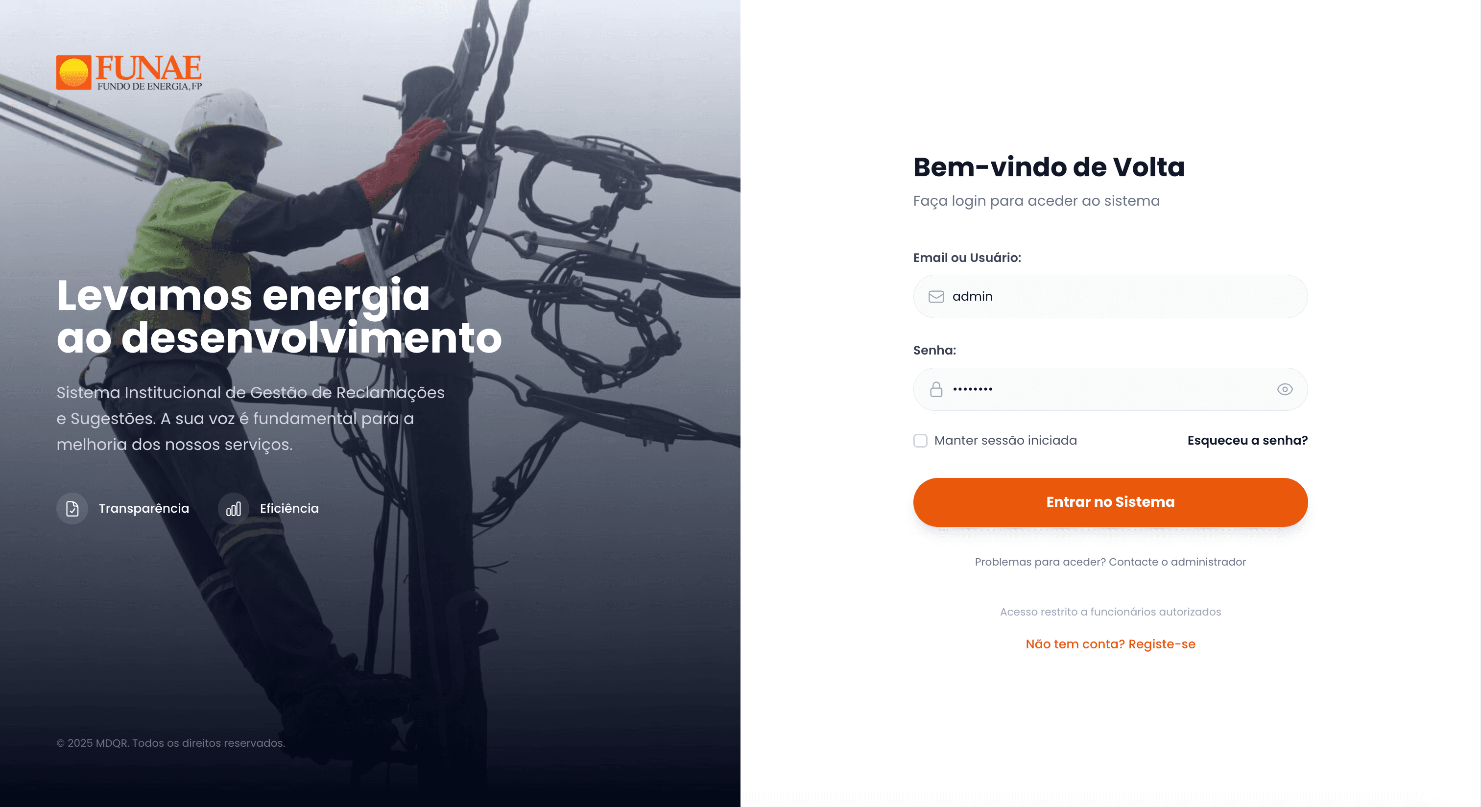 FUNAE – Plataforma de Mecanismo de Queixas e Reclamações (GRM) – screenshot 7